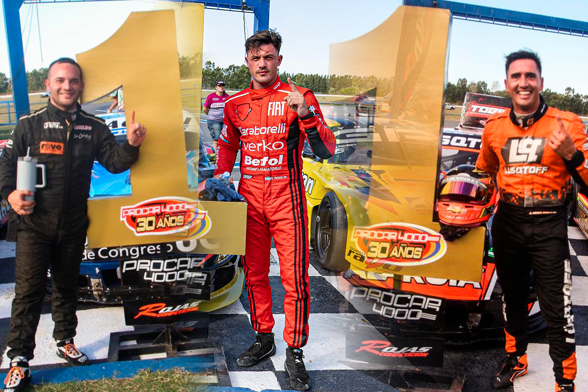 ROSSI, GRANJA Y PEREZ BRAVO LOS TRES GANADORES EN LAS SERIES DE LA CLASE A.